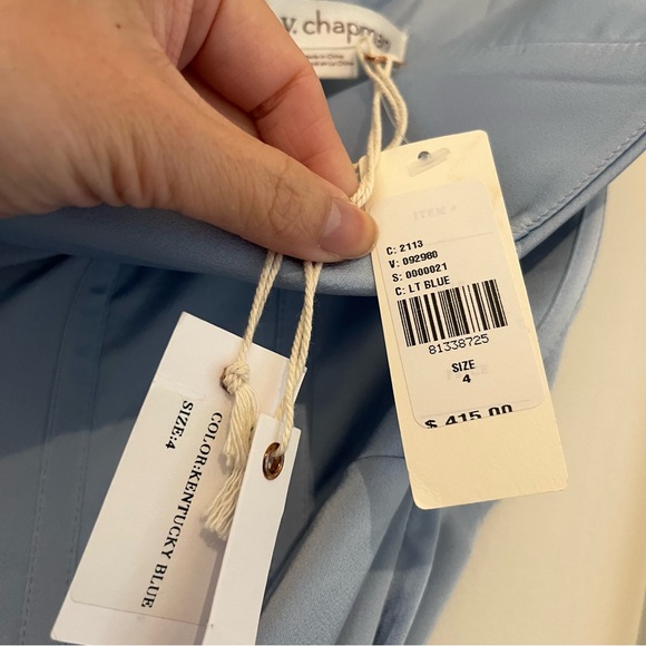 NWT! V. Chapman "June" Full Length Dress in Kentucky Blue - Size 4 Rare color! - Picture 13 of 16